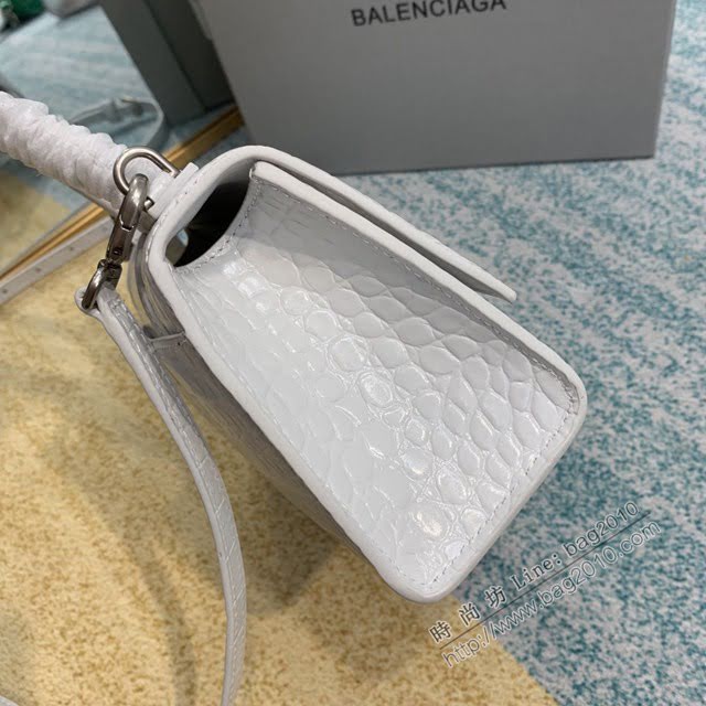 Balenciaga女包 巴黎世家Hourglass沙漏包 BG8896 鱷魚紋牛皮巴黎世家手提包  fyd1431